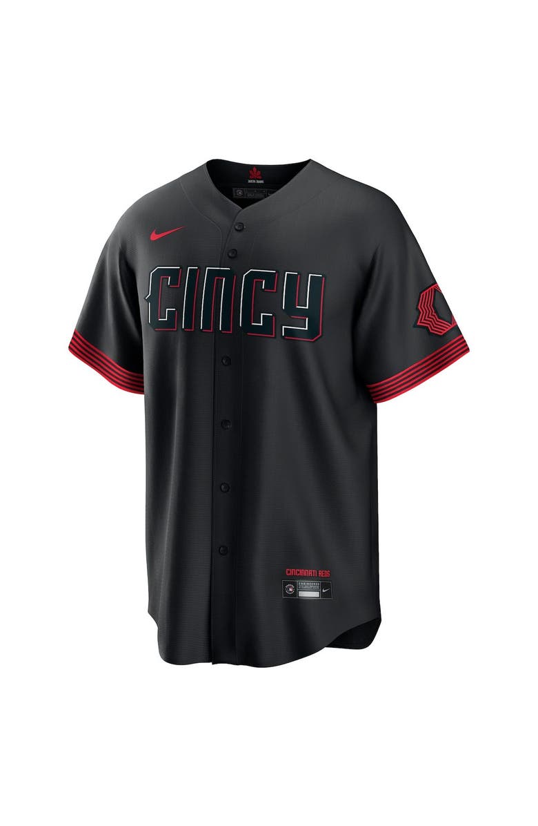 Nike Men's Nike Joe Morgan Black Cincinnati Reds City Connect Replica Player Jersey, Alternate, color, Black