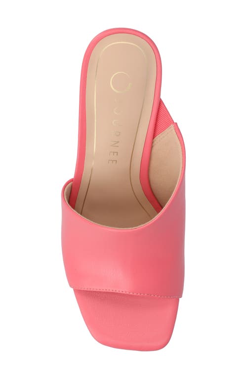 Shop Journee Collection Clementine Wedge D'orsay Sandal In Coral