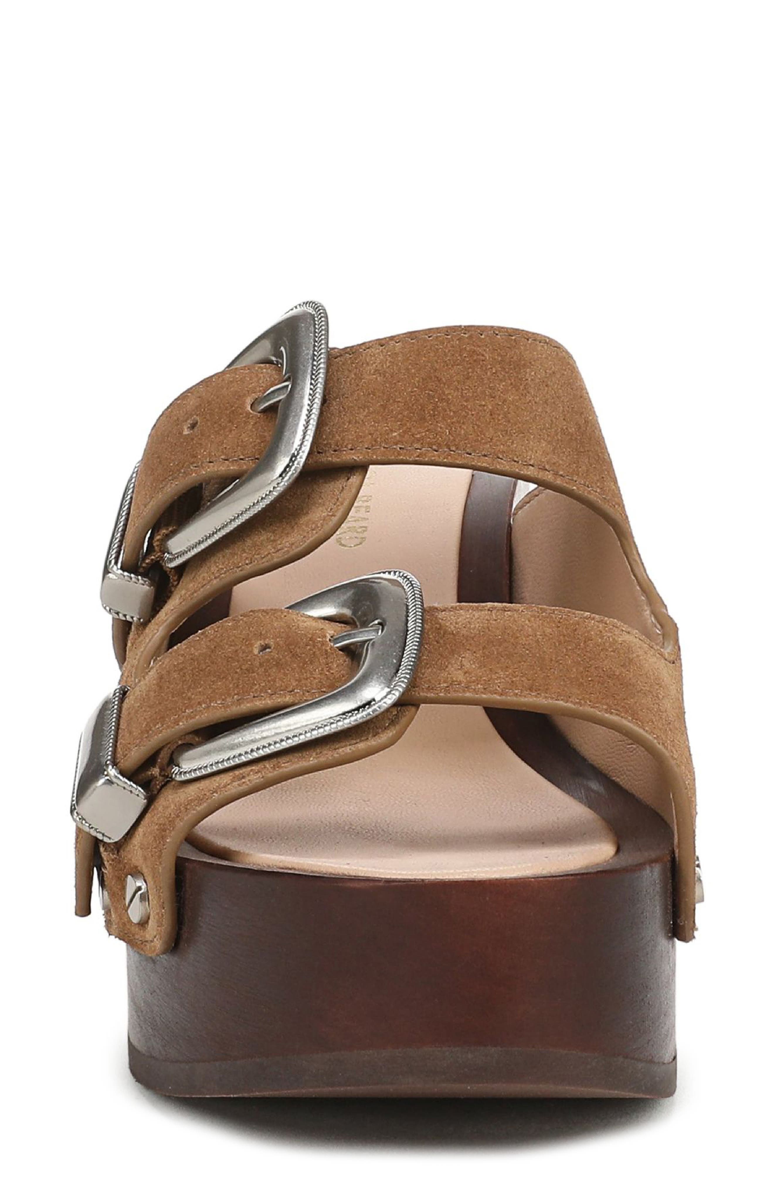 Halifax-2 Leather Slide Sandal, Alternate, color, CHESTNUT SUEDE