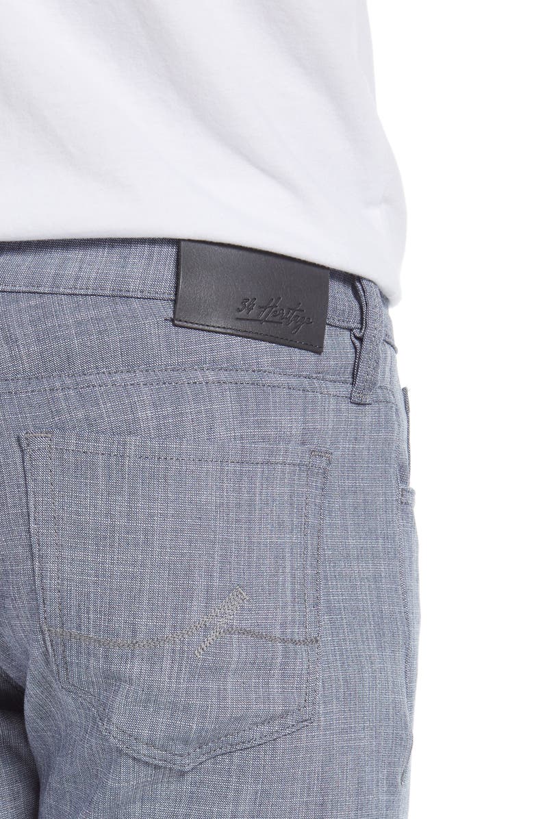 34 Heritage Courage Straight Leg Stretch Chambray Pants, Alternate, color, Grey Cross Twill