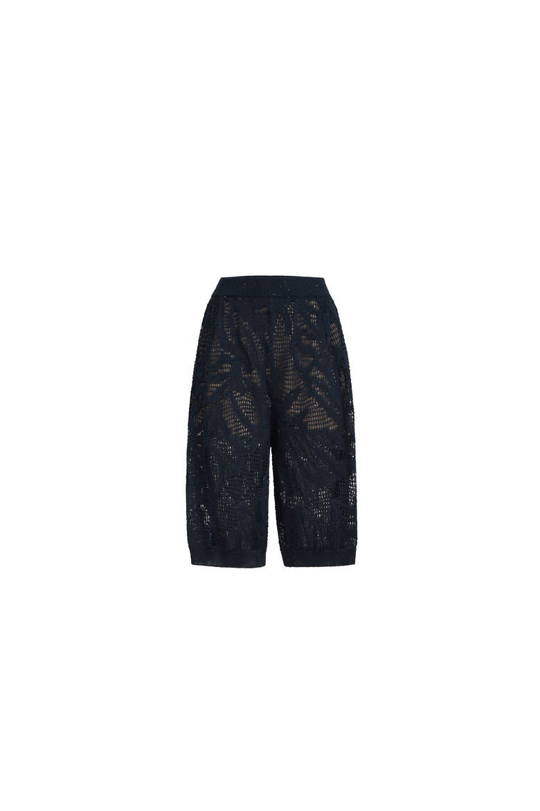 Dazzling water lilies Bermuda shorts, Alternate, color, Blue