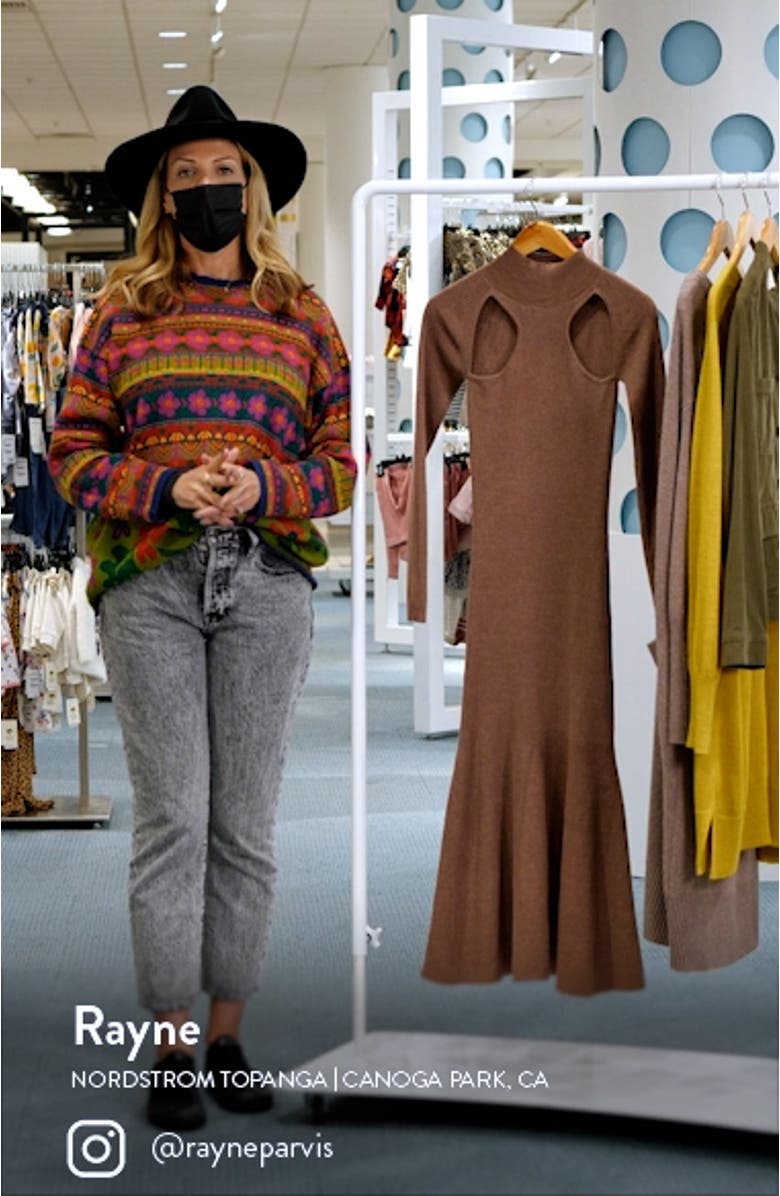 Cutout Long Sleeve Sweater Dress, sales video thumbnail