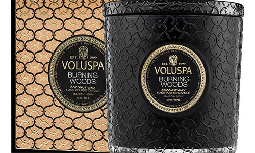 Voluspa Burning Woods Boxed Luxe Candle In Black