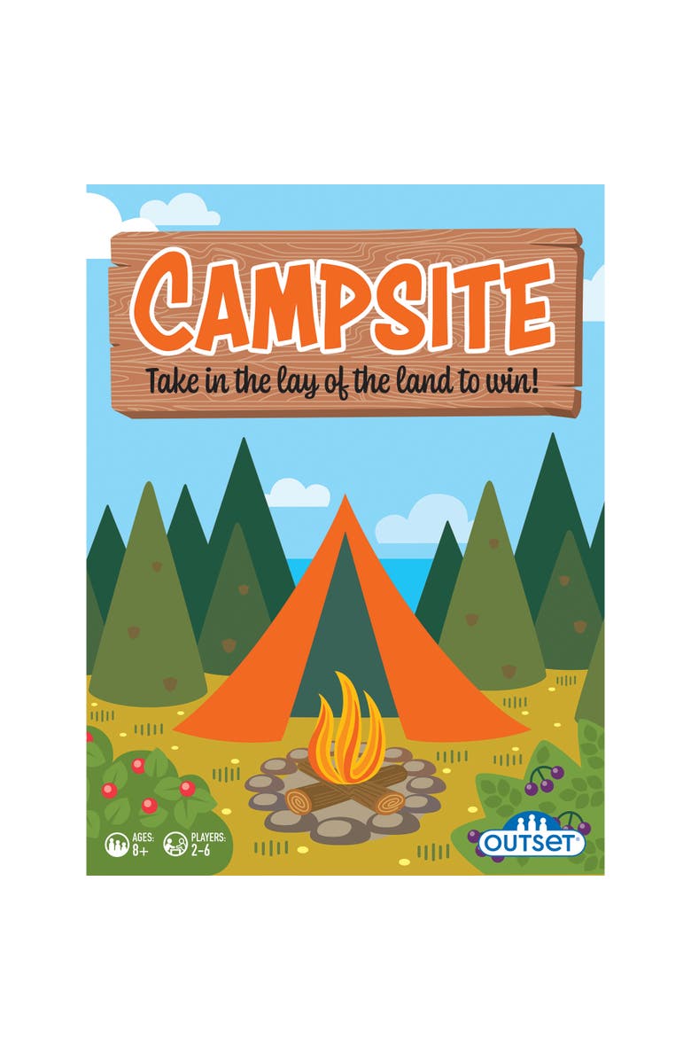 Outset Campsite Simple Strategy Tile Laying Board Game, Alternate, color, Multicolored