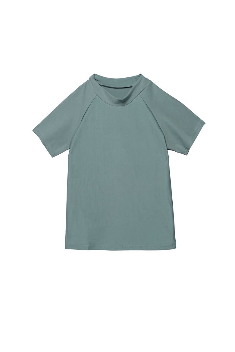 Beach Scout Short Sleeve Swim Shirt, Main, color, Grey