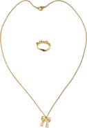 Iscream Beautiful Bows Ring & Necklace Set