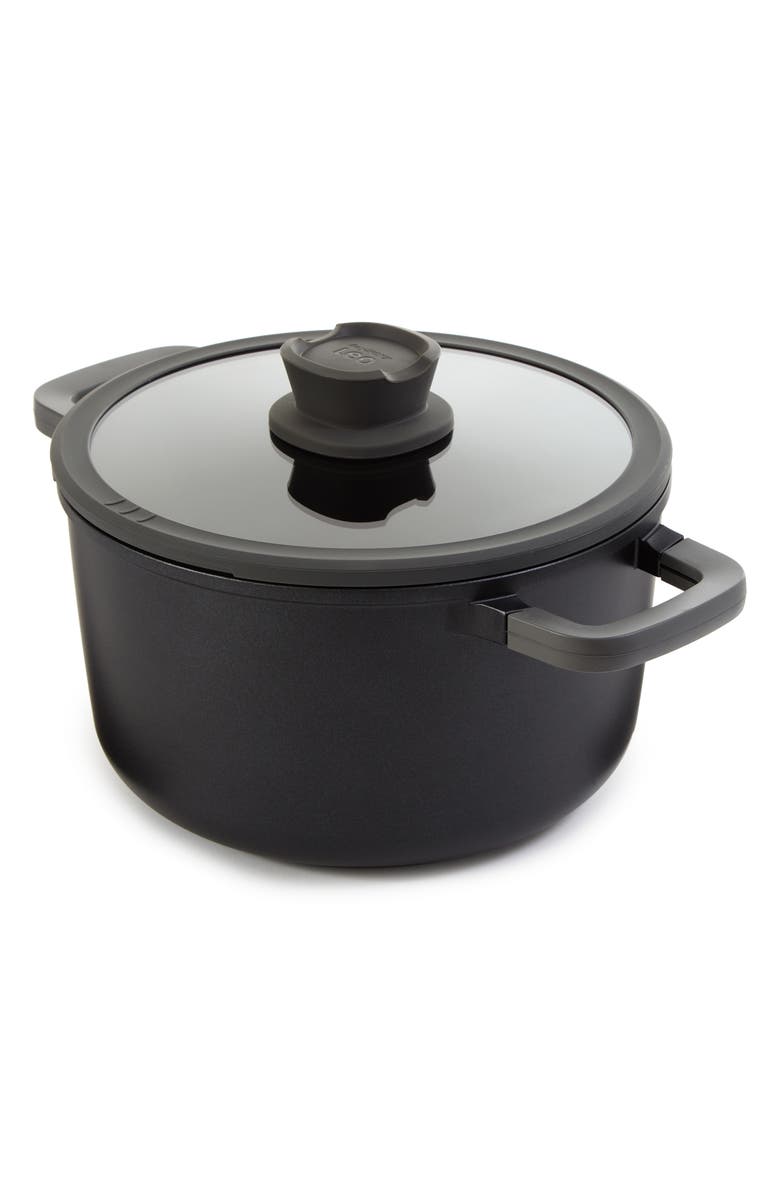 BergHOFF Leo Stone Nonstick 5.9-Quart Covered Stockpot, Alternate, color, Black