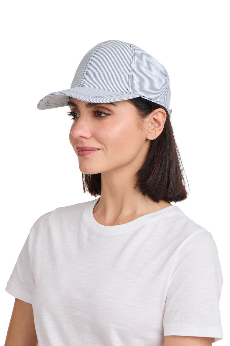 Stripe Baseball Cap, Alternate, color, NAVY