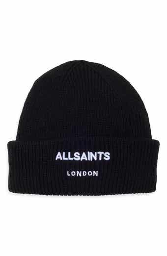 AllSaints Embroidered Logo Cuffed Beanie