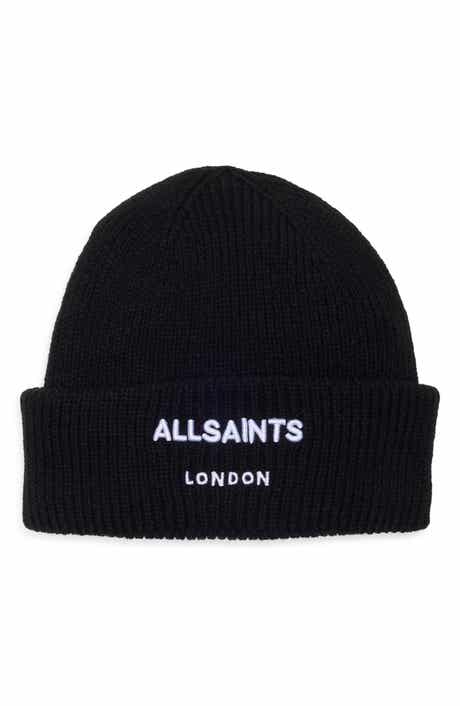 AllSaints Embroidered Logo Cuffed Beanie