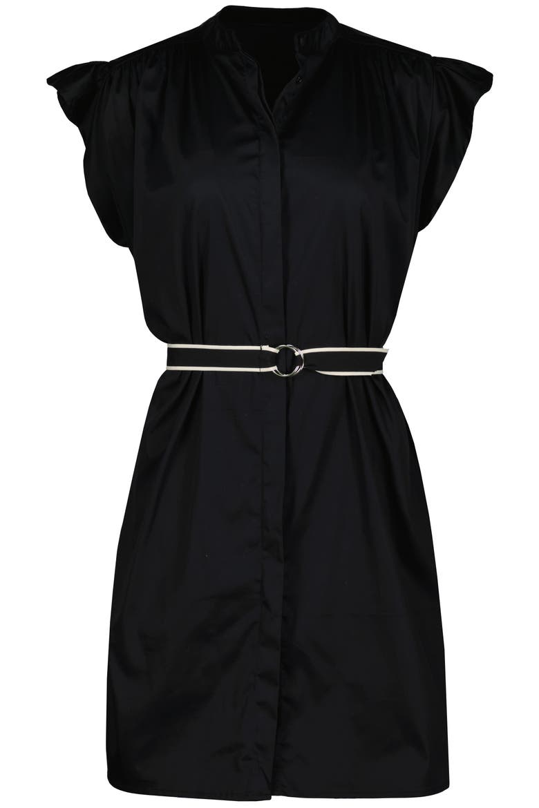 Mallorca Flutter Sleeve Dress, Alternate, color, Black