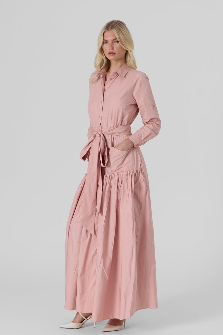Bella Belted Dress, Alternate, color, Pink