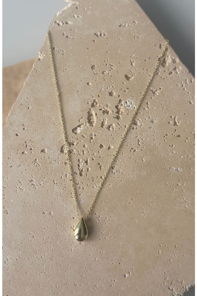 Teardrop Pendant Necklace, Alternate, color, GOLD