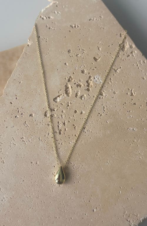Adornia 14k Plated Teardrop Necklace In Gold