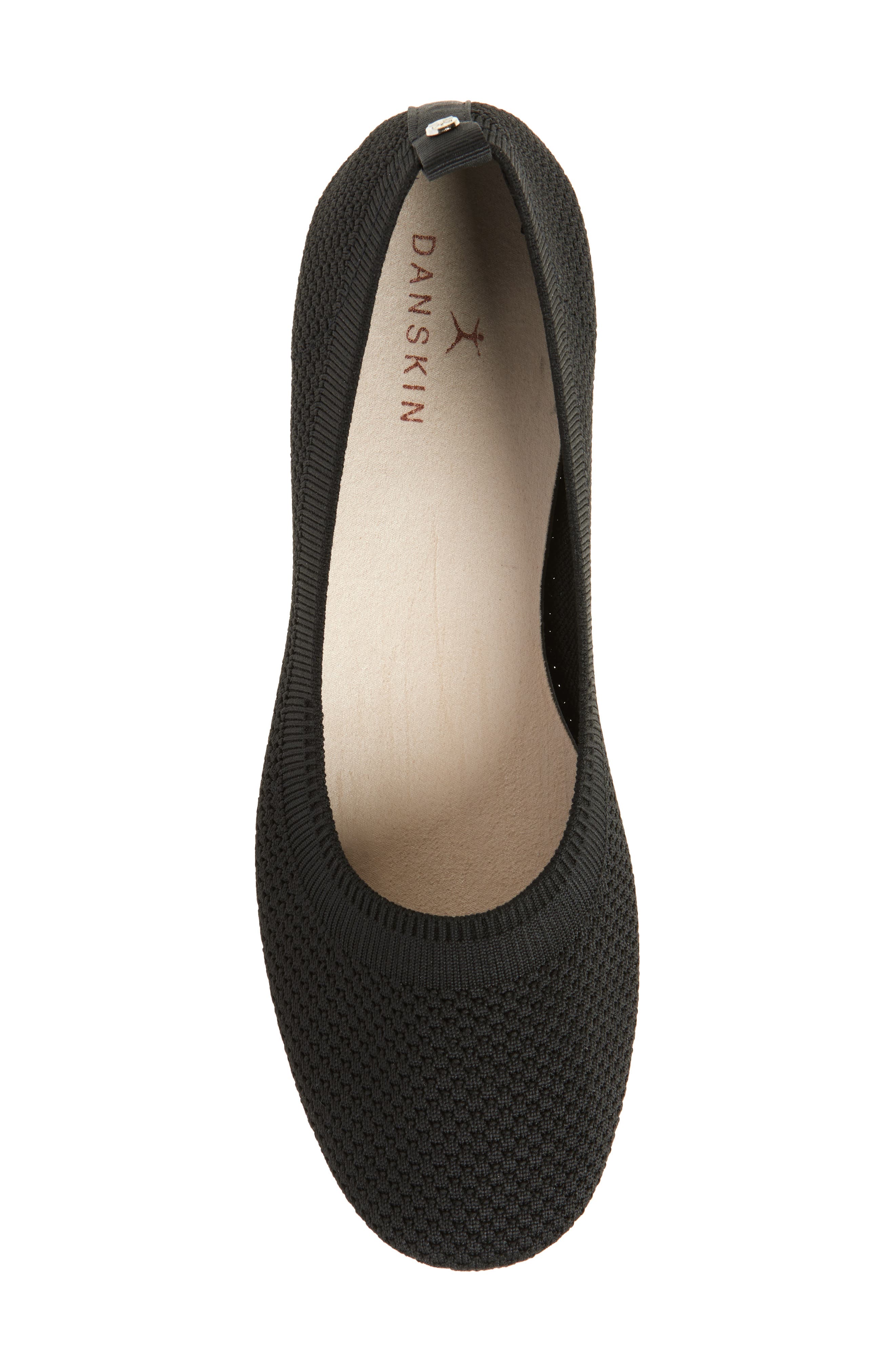 Danskin Knit Ballerina Flat, Alternate, color, Black