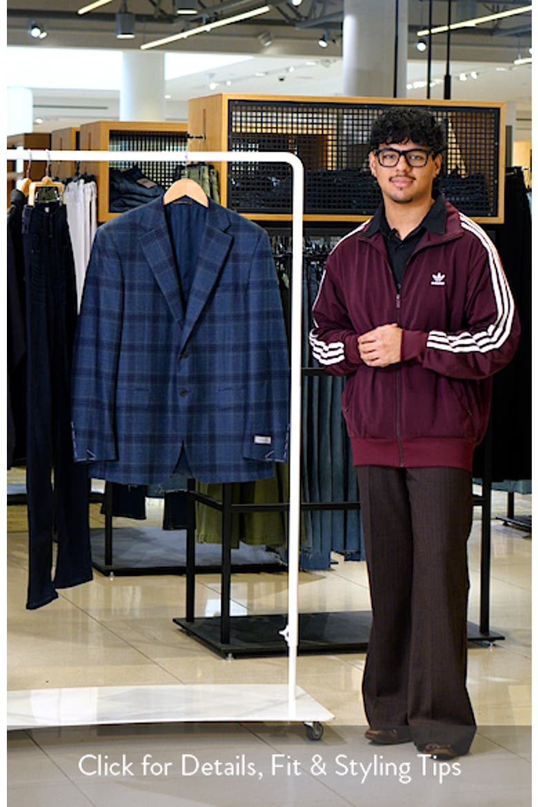 Siena Regular Fit Windowpane Check Brushed Wool Sport Coat video