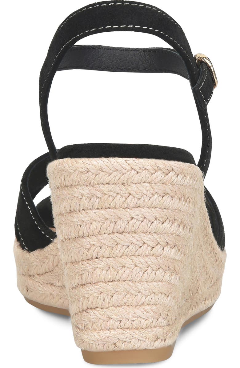 Söfft Neely Ankle Strap Platform Espadrille Sandal, Alternate, color, Black Suede