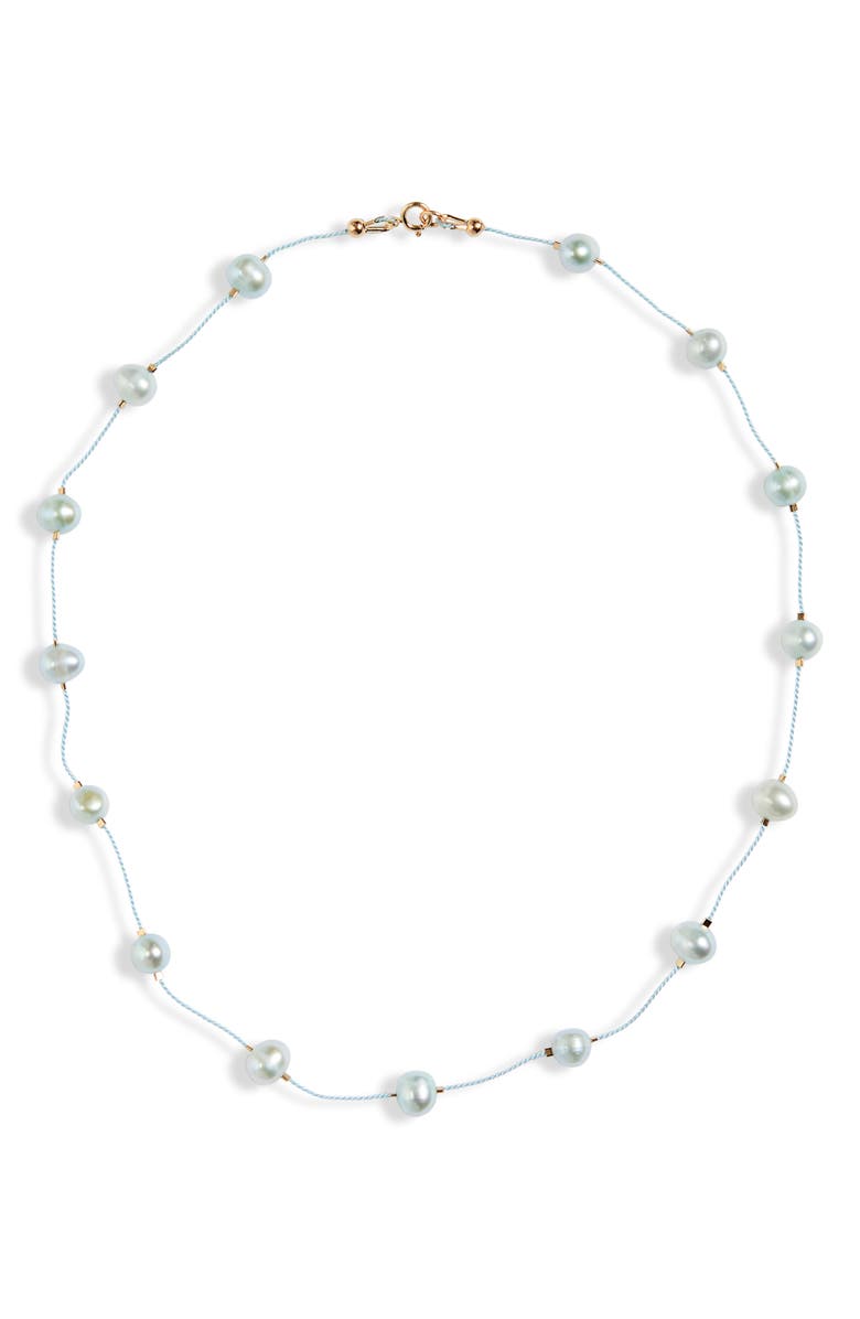 Isshi Desnuda Freshwater Pearl Station Necklace, Main, color, 