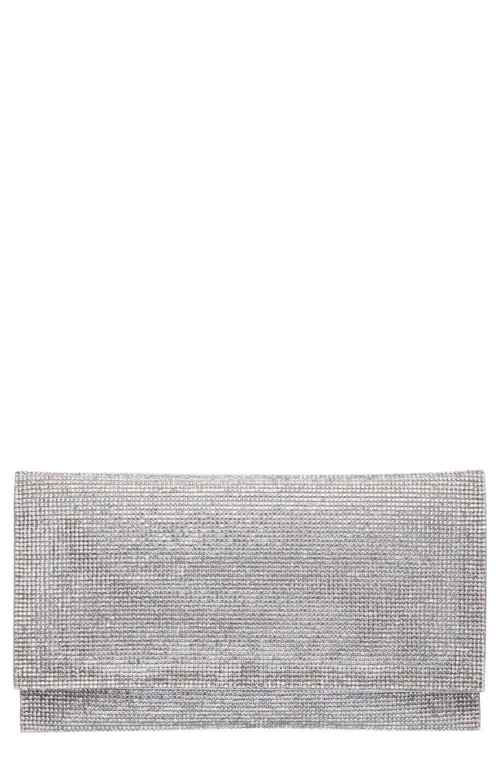 Crystal Clutch, color, SILVER