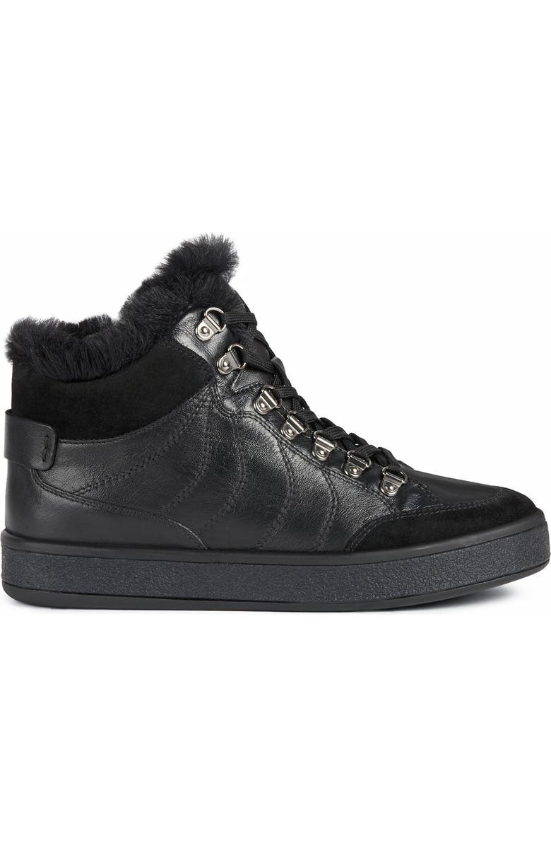 Geox Leelu Faux Fur Lined High Top Sneaker, Alternate, color,