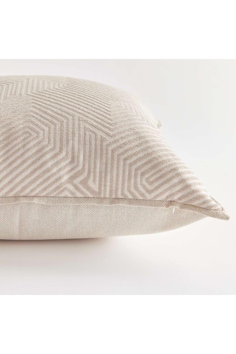 Geo Square Indoor-Outdoor Pillow 24", Alternate, color, Beige