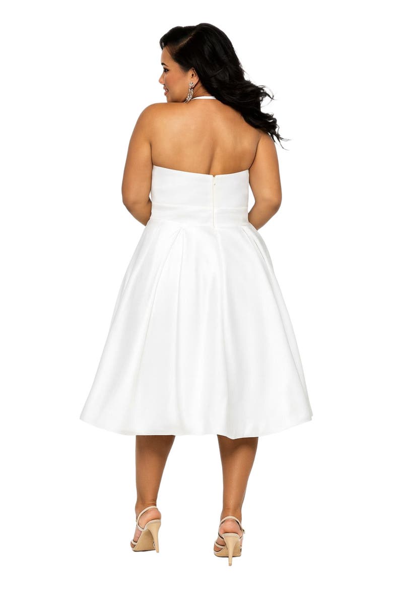plus white satin dress Curve & Plus Crash Landing On You Dress 0XL