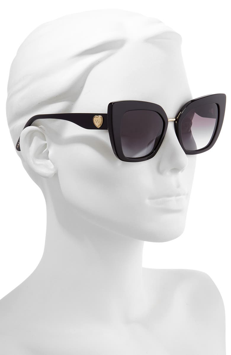 Dolce&Gabbana 52mm Cat Eye Sunglasses, Alternate, color, 