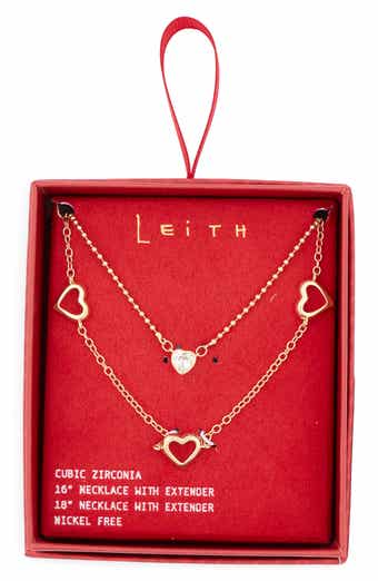Leith Set of 2 Assorted Cubic Zirconia Chain Necklaces