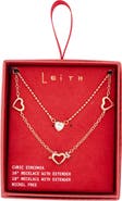 Leith Set of 2 Assorted Cubic Zirconia Chain Necklaces
