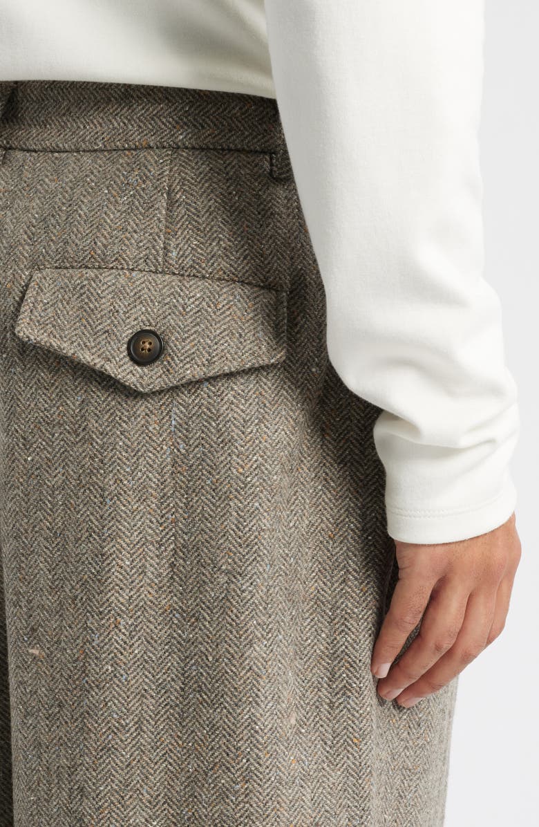 Elwood Herringbone Wool Blend Tweed Pants, Alternate, color,