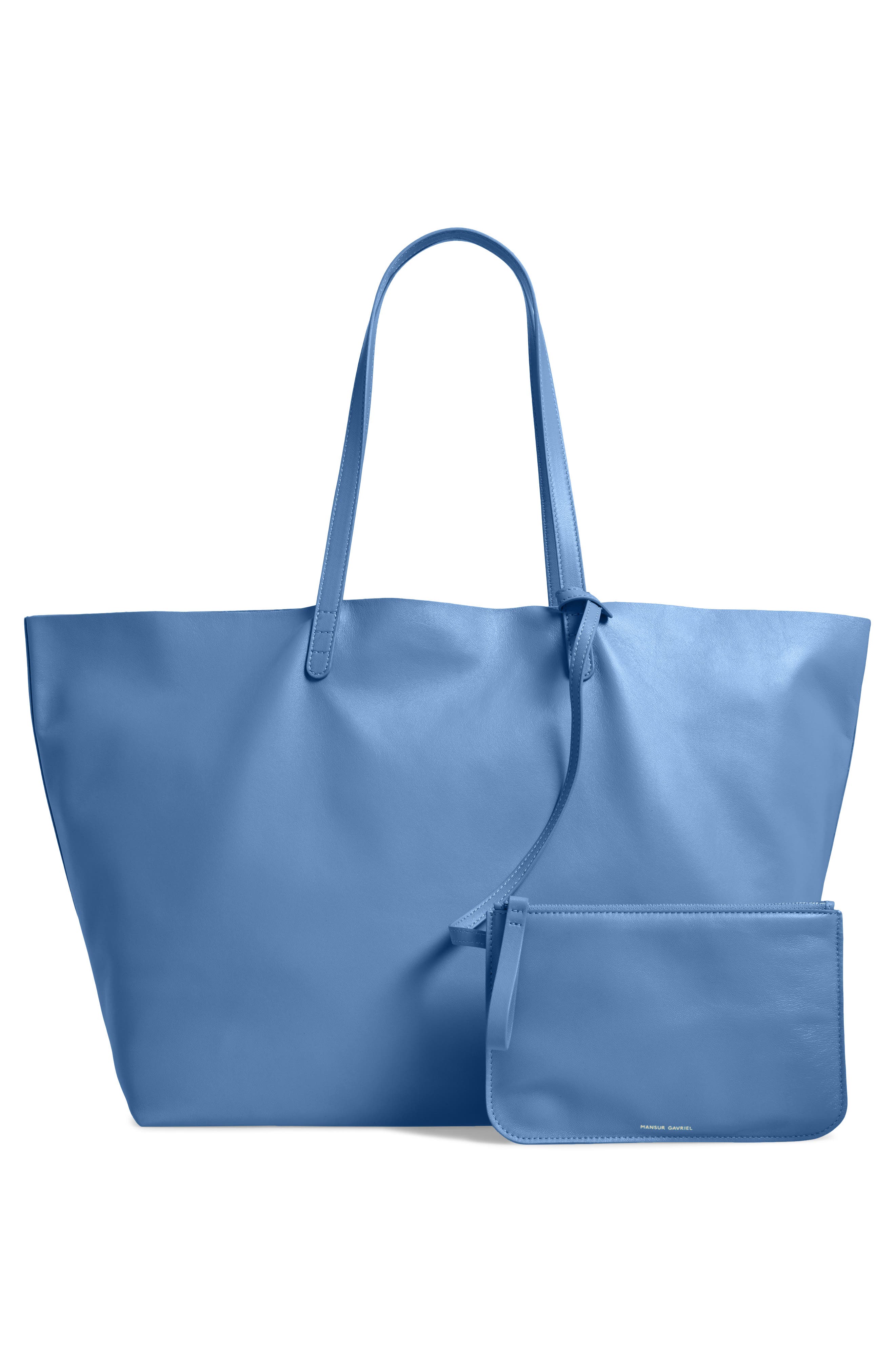Oversize Lambskin Leather Tote, Alternate, color, LAGO