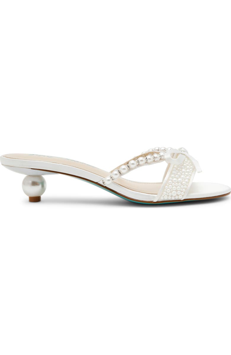 Betsey Johnson Mandy Kitten Heel Sandal, Alternate, color, Pearl