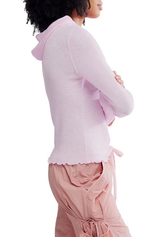 Free People Breathe Easy Cotton Blend Hoodie In Pink