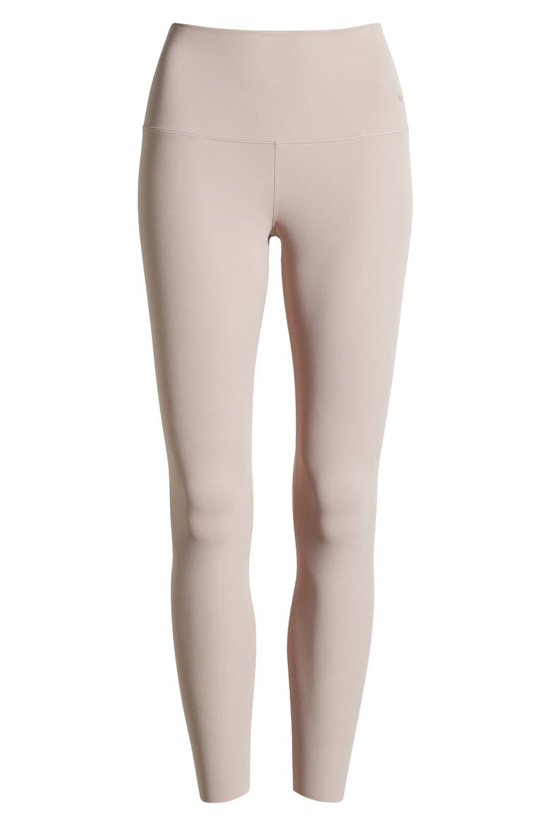 Zenvy Gentle-Support High-Waisted 7/8 Leggings, Alternate, color, DIFFUSED TAUPE/ BLACK
