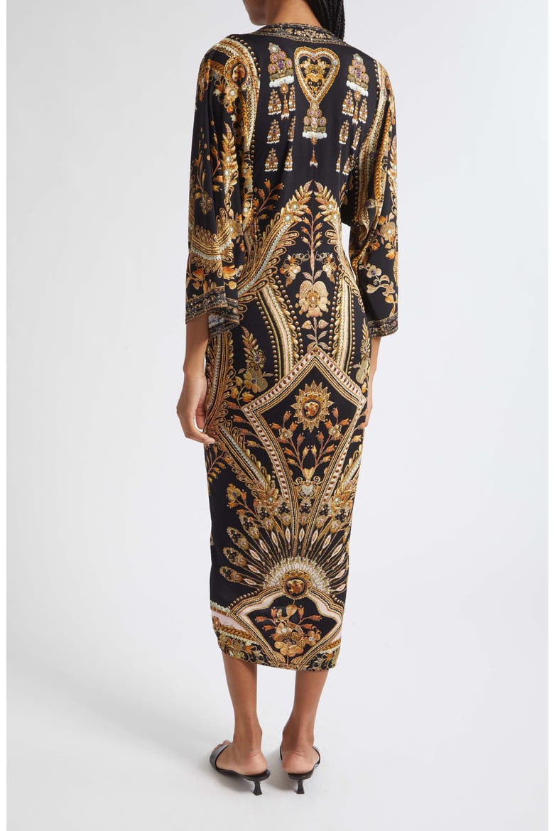 Taurus Rising Twist Detail Jersey Midi Dress, Alternate, color, TAURUS RISING