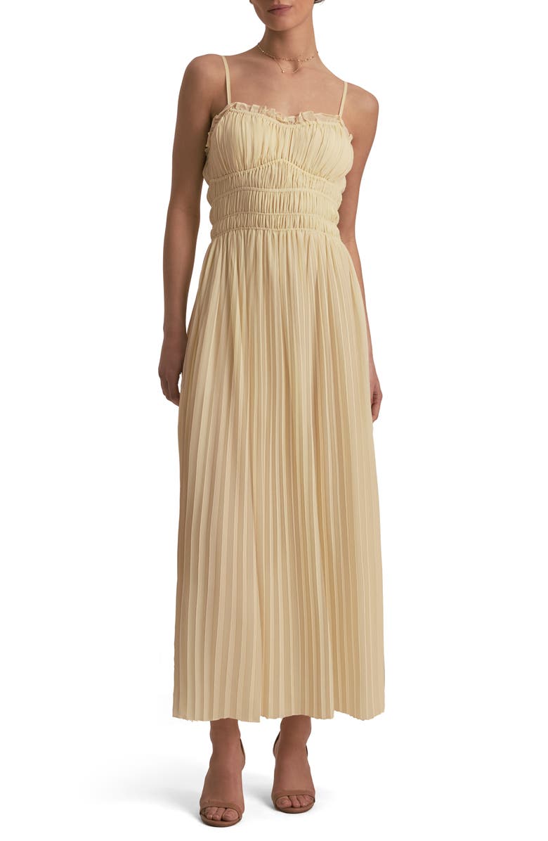 Favorite Daughter The Best Dressed Guest Pleated Maxi Dress, Main, color, Blondie