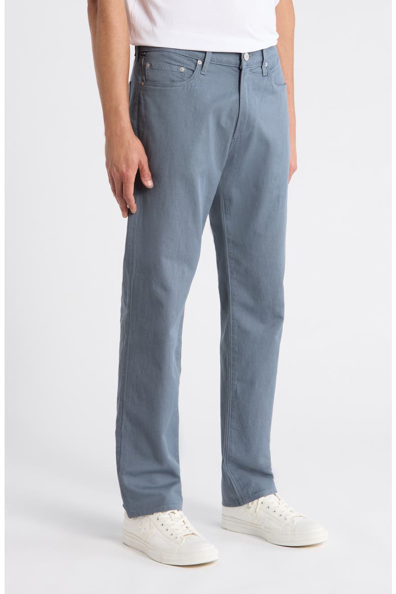 Elijah Relaxed Straight Stretch Cotton & Linen Pants, Alternate, color, STONE BLUE