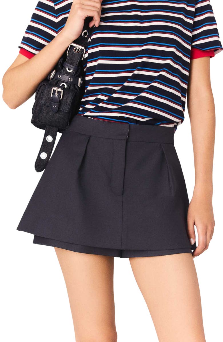 maje Skort, Alternate, color, Navy