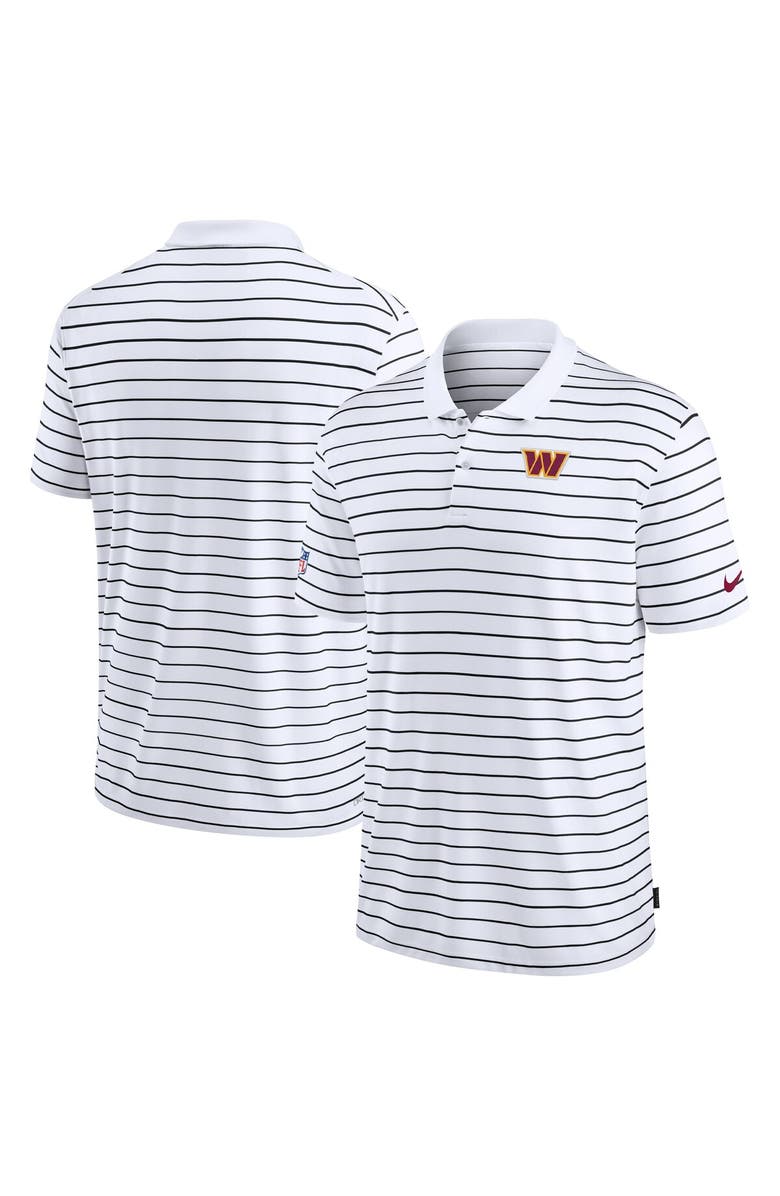 Nike Men's Nike White Washington Commanders Sideline Lock Up Victory Performance Polo, Main, color, White