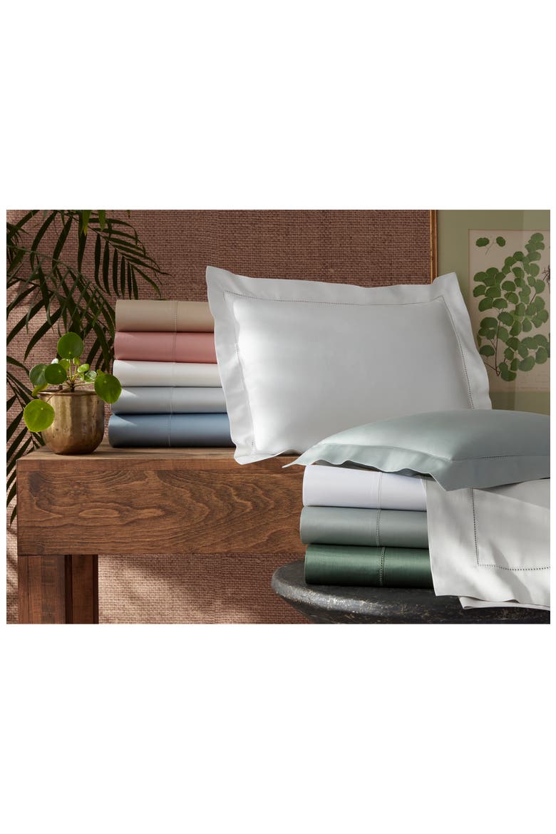 Talita Satin Stitch Duvet Cover, Alternate, color, SILVER