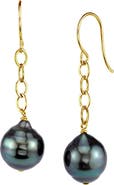 The Pearl Source Tahitian South Sea Baroque Pearl Dangling Tincup Earrings