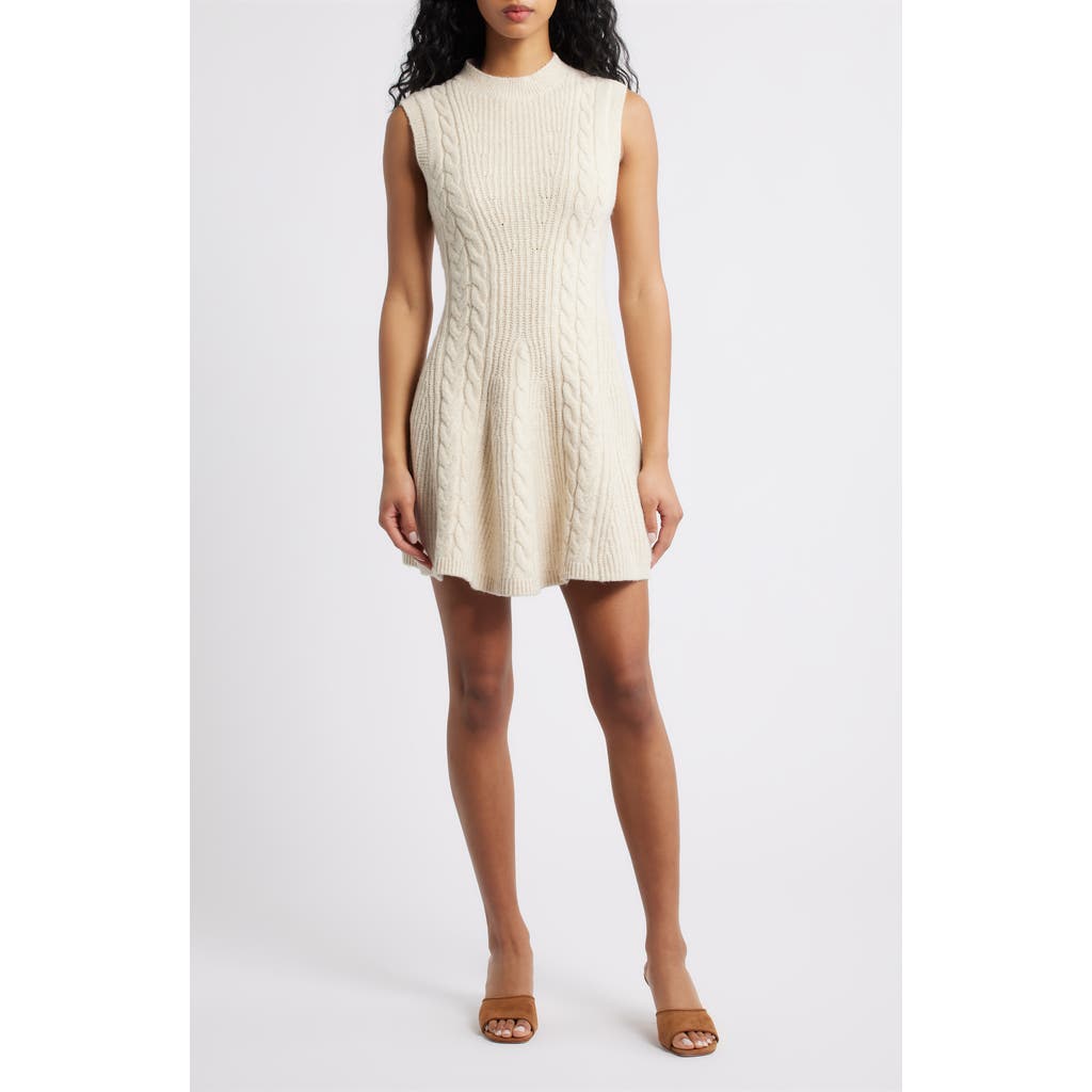 Freemarket Mock Neck Sleeveless Sweater Dress In Animal Print