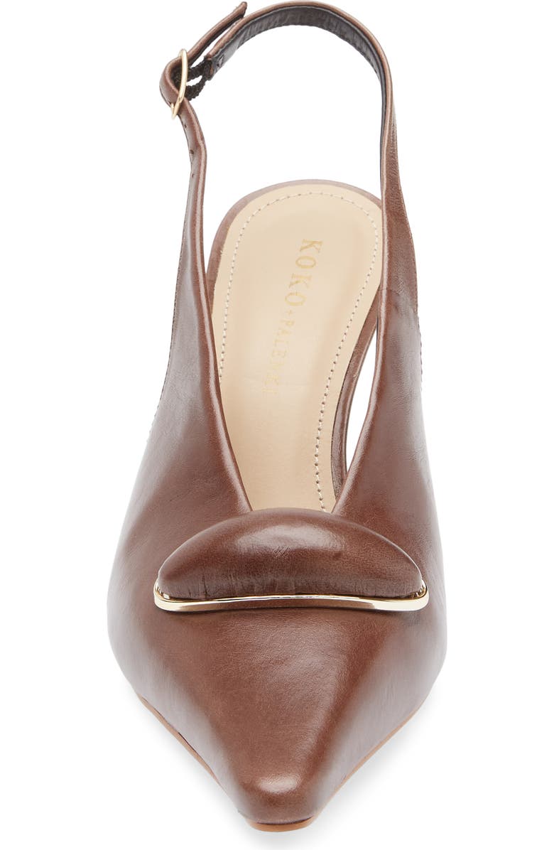 KOKO + PALENKI Penn Slingback Pump, Alternate, color, Brown Leather