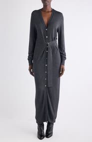 Isabel Marant Constance Long Sleeve Belted Sweater Dress