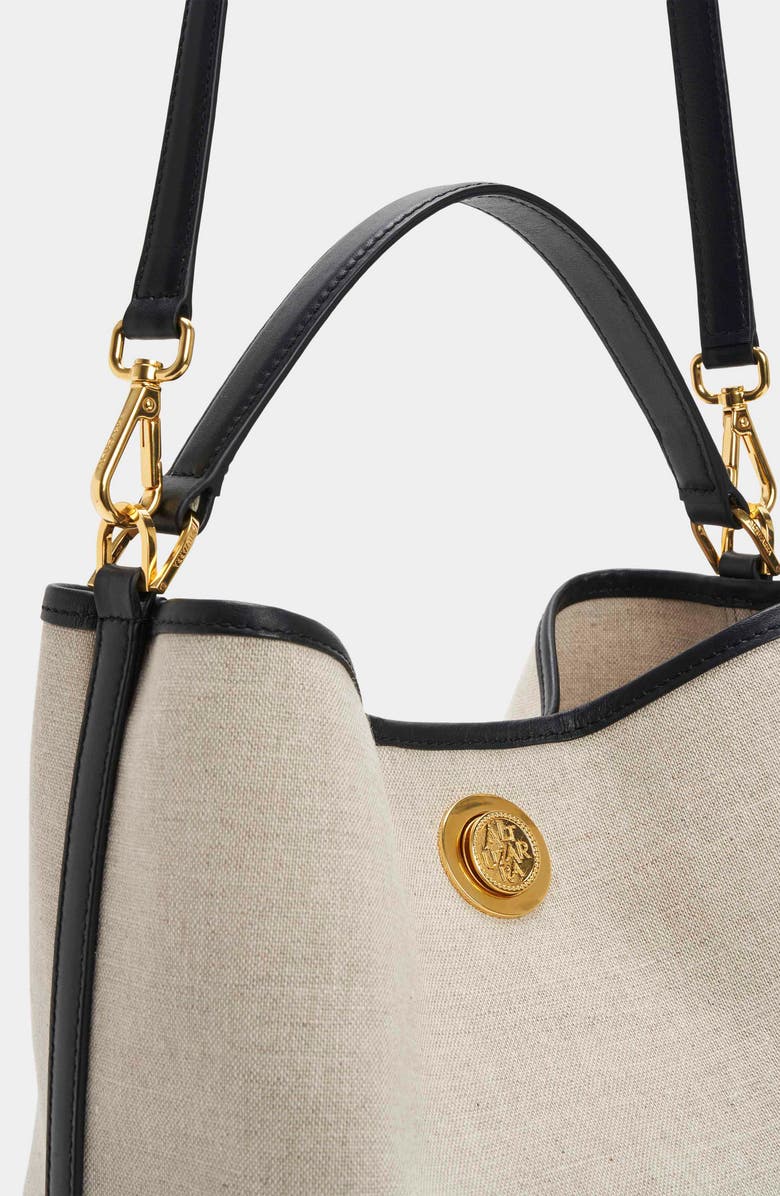 Altuzarra Large Canvas & Leather Bucket Bag, Alternate, color,