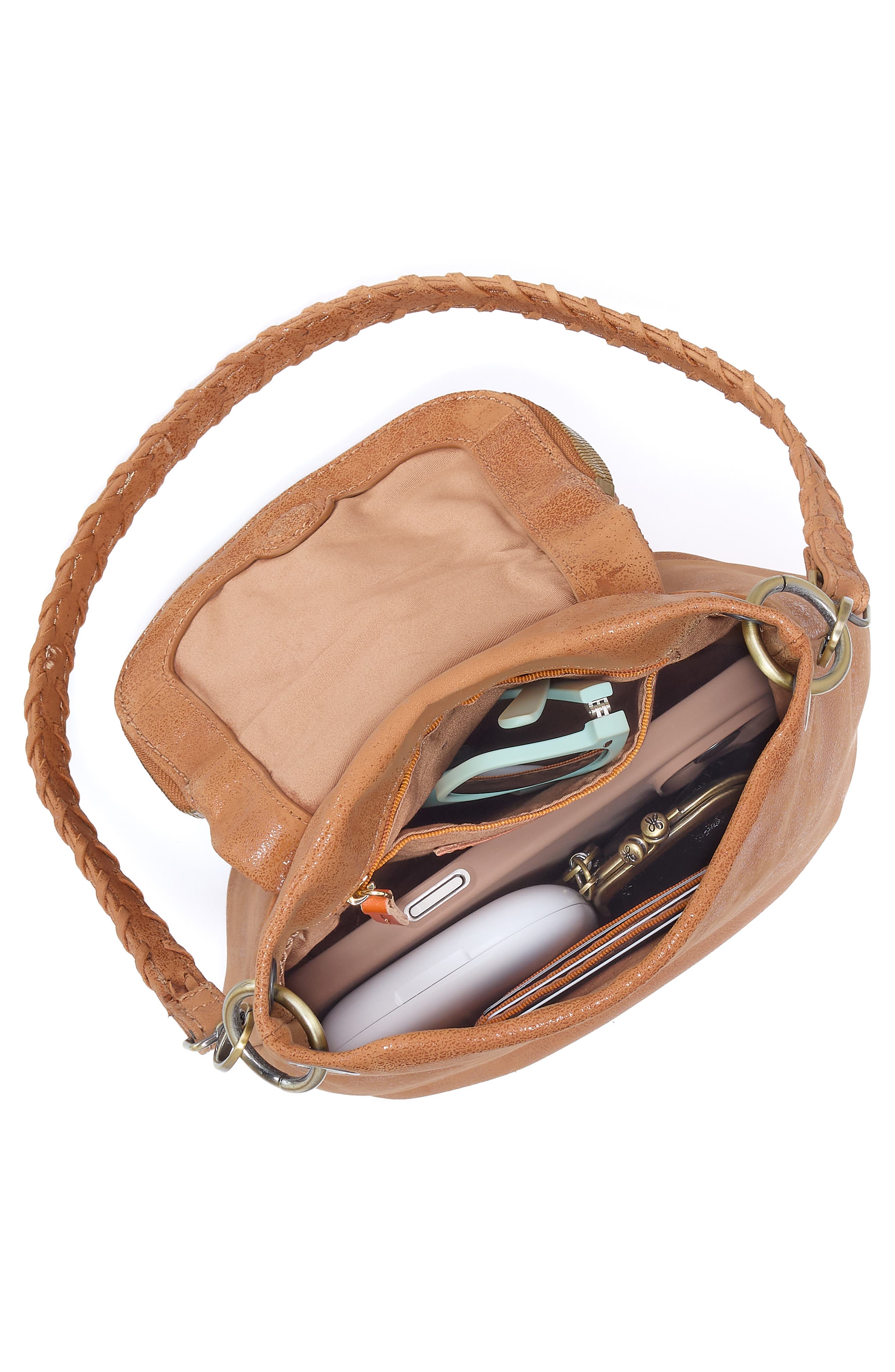 Fern Leather Zip Flap Crossbody Bag, Alternate, color, WHISKEY
