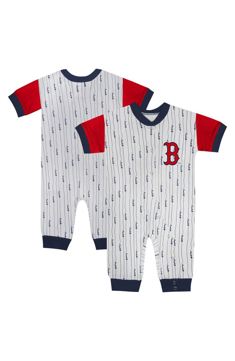 Outerstuff Newborn & Infant Fanatics Branded White Boston Red Sox Logo Best Series Full-Snap Jumper, Alternate, color,