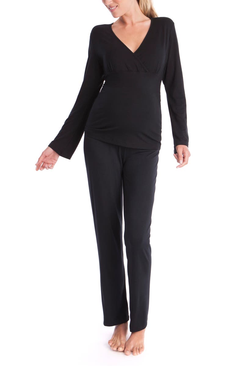 Seraphine Crossover Maternity/Nursing Pajamas, Main, color, 
