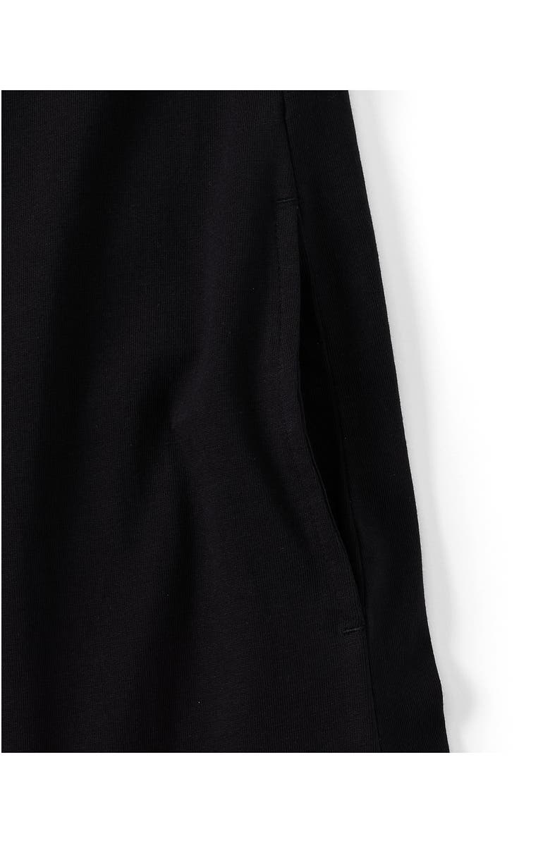 Lands' End Cotton Jersey Crew Neck T Shirt Dress, Alternate, color, Black