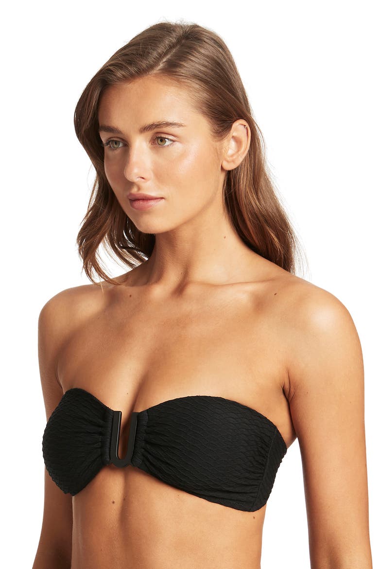 U-Bar Bikini Top, Alternate, color, BLACK